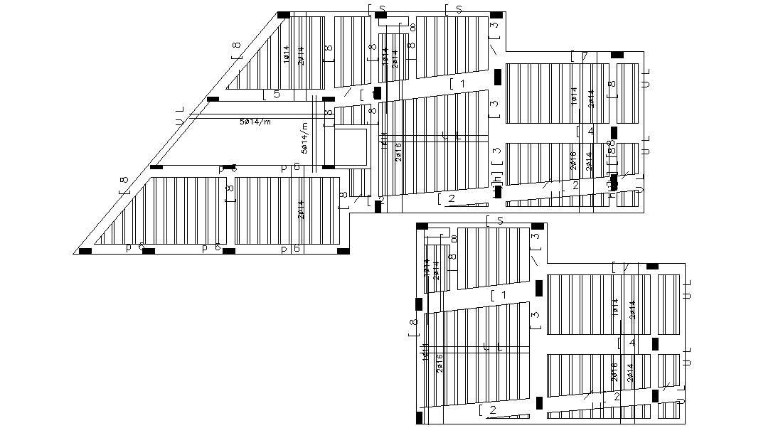 Reinforcement Slab Bar Structure Design DWG File