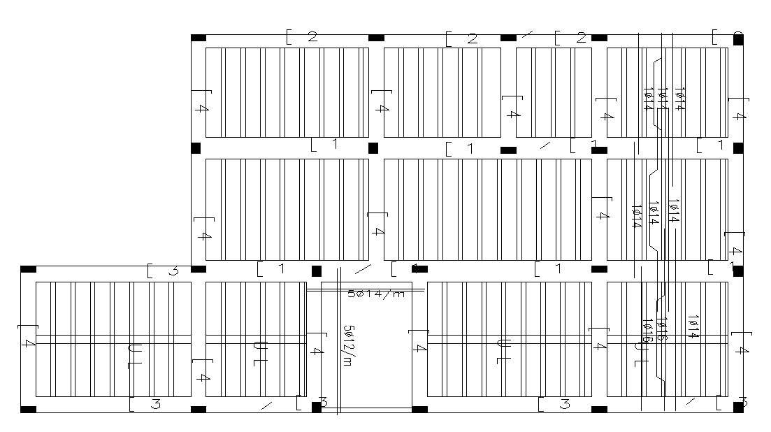 Reinforcement Slab Bar Structure Design Free DWG File