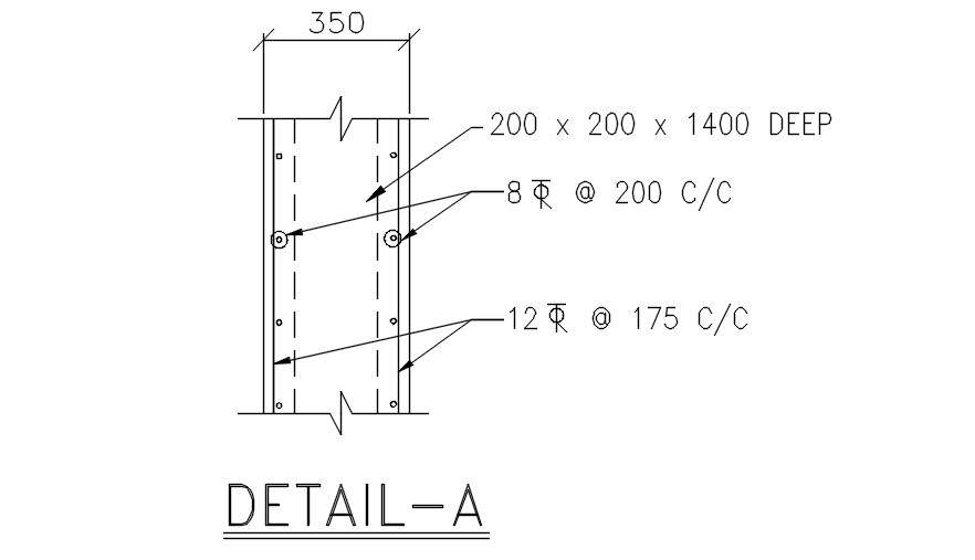 Reinforcement detail presented in this autocad drawing file.   download this 2d autocad drawing.