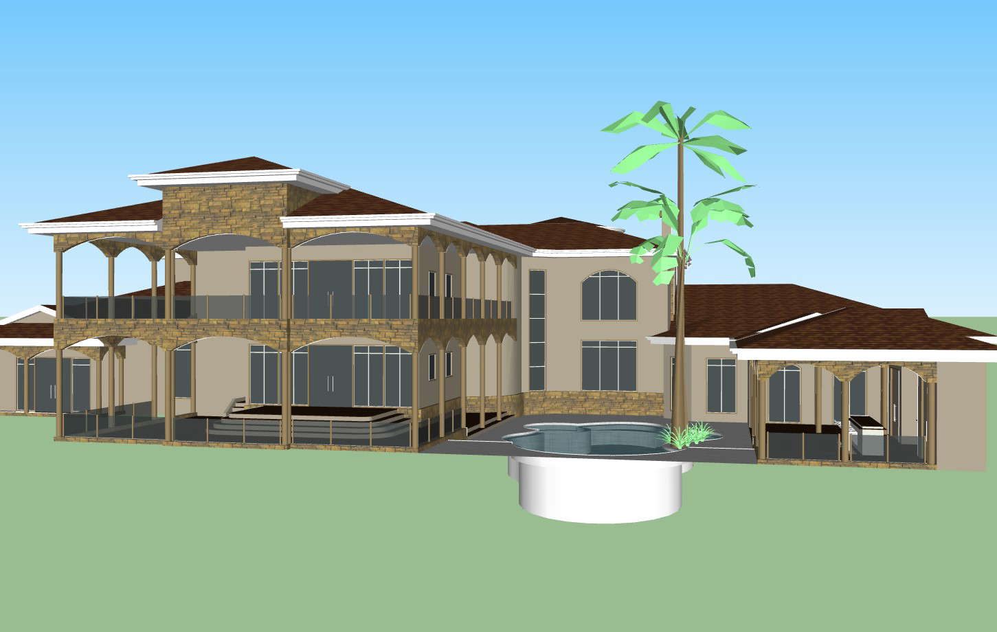 Relaxing Hotel with Amenities layout in AutoCAD DWG Drawing File