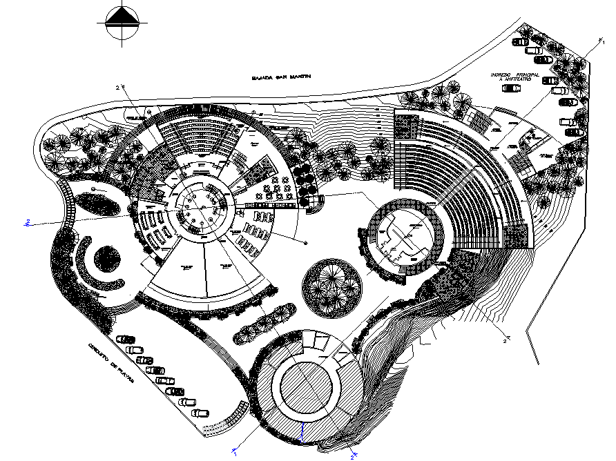Research center layout plan dwg file