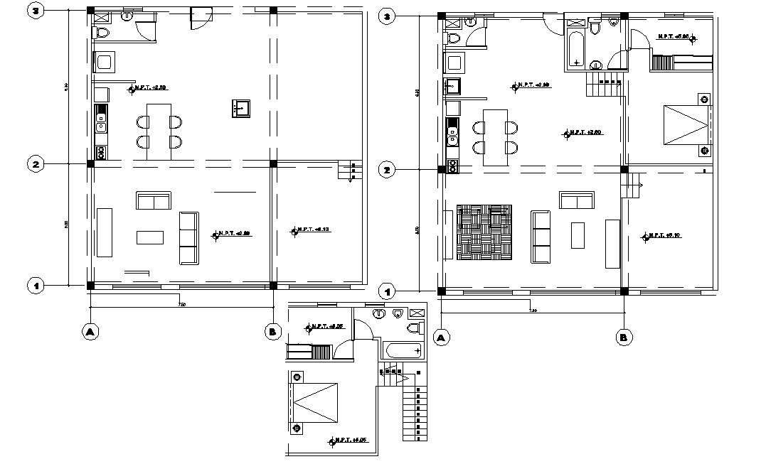 Residence House Working Plan DWG File