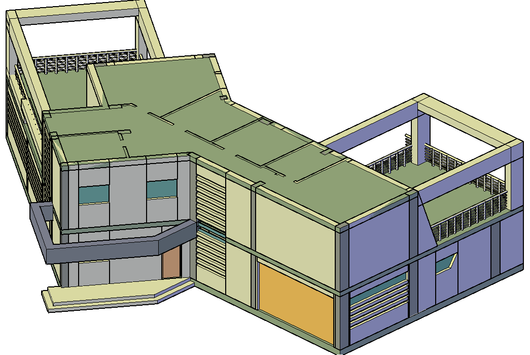 Residential 3 D plan detail dwg file