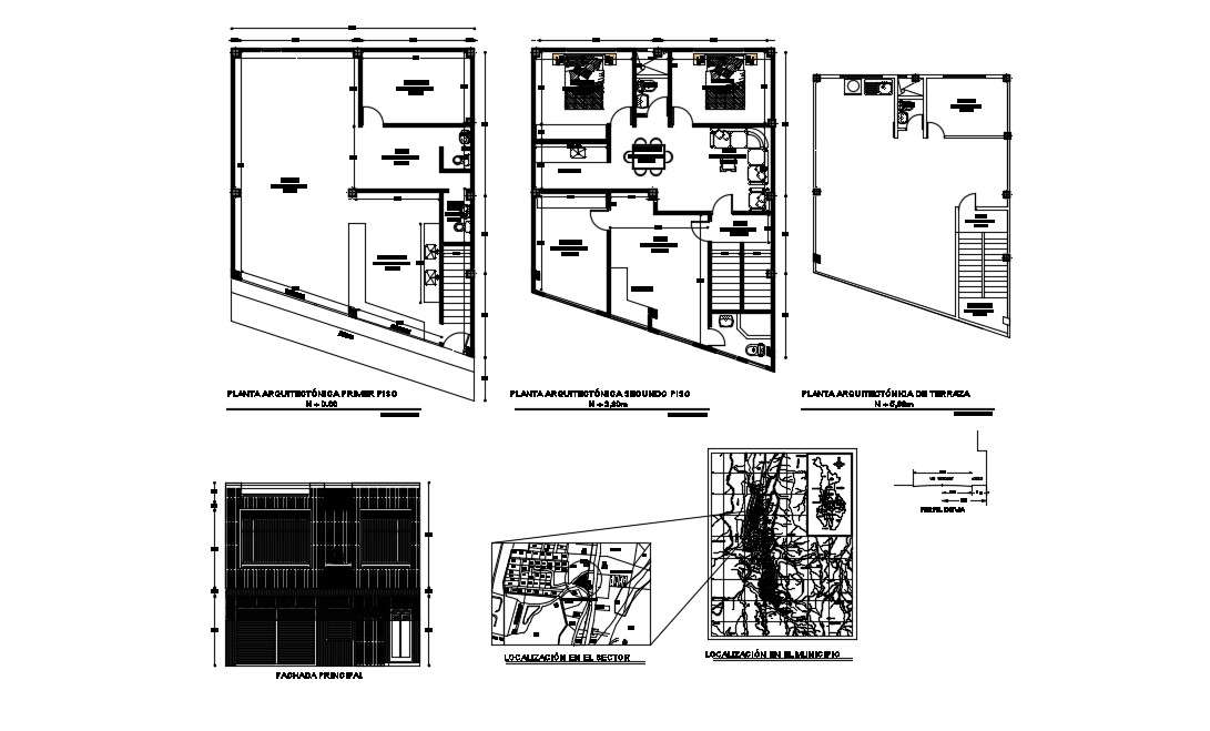 Residential House CAD Drawings 