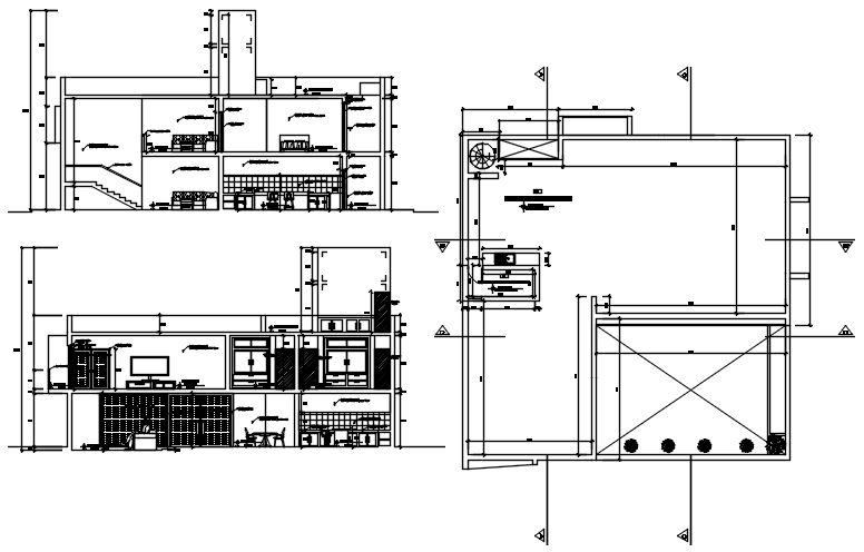 Residential House design in autocad 