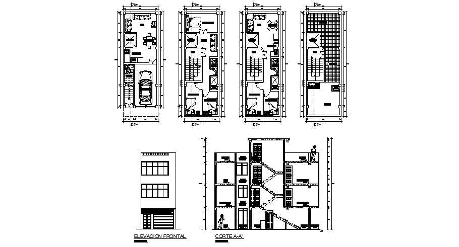 Residential apartment  in DWG  file