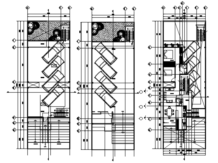 Residential apartment in dwg file