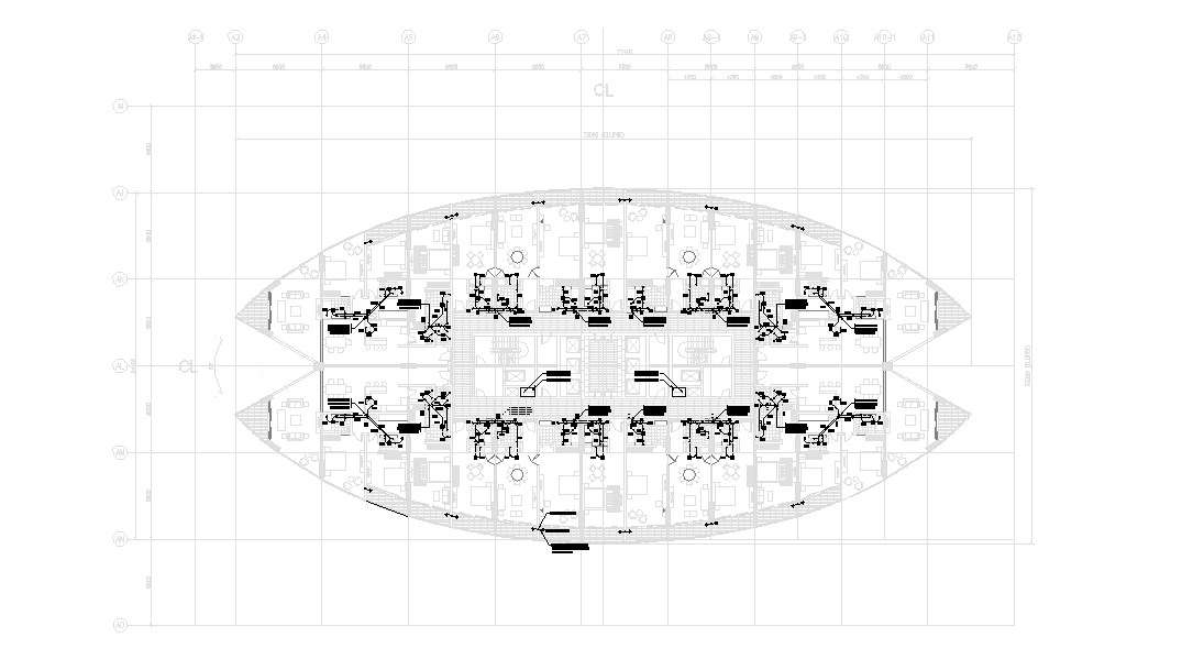 Hotel Plan In DWG File 
