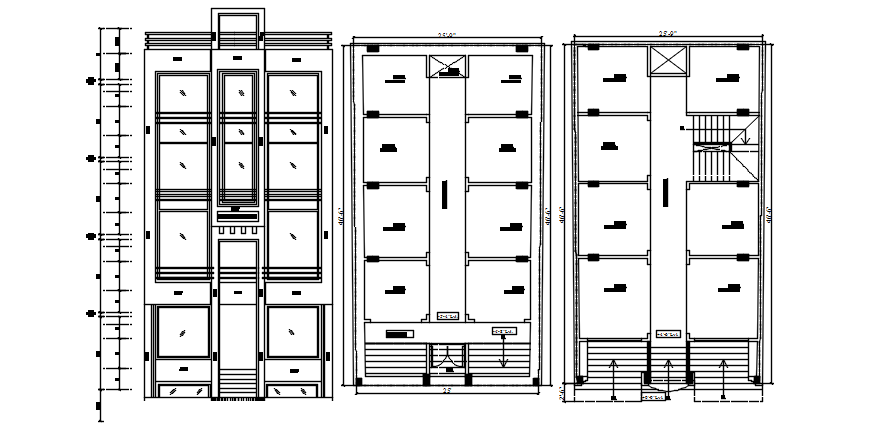 Residential apartment layout in AutoCAD