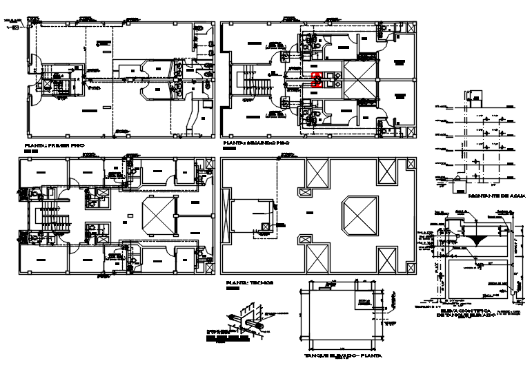 Residential apartment layout in dwg file