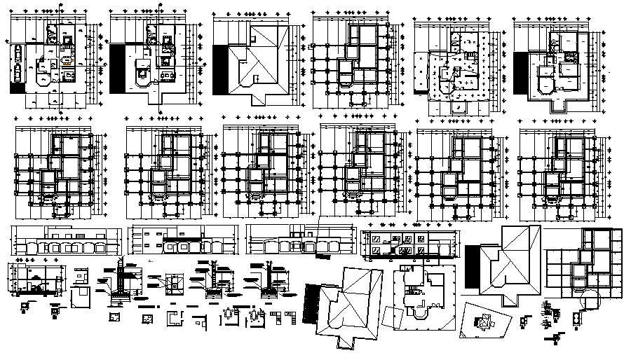 Mansion Floor Plan AutoCAD Drawings