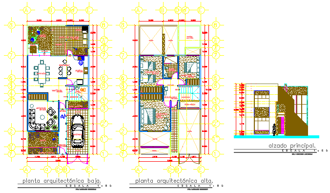 Residential house design drawing 