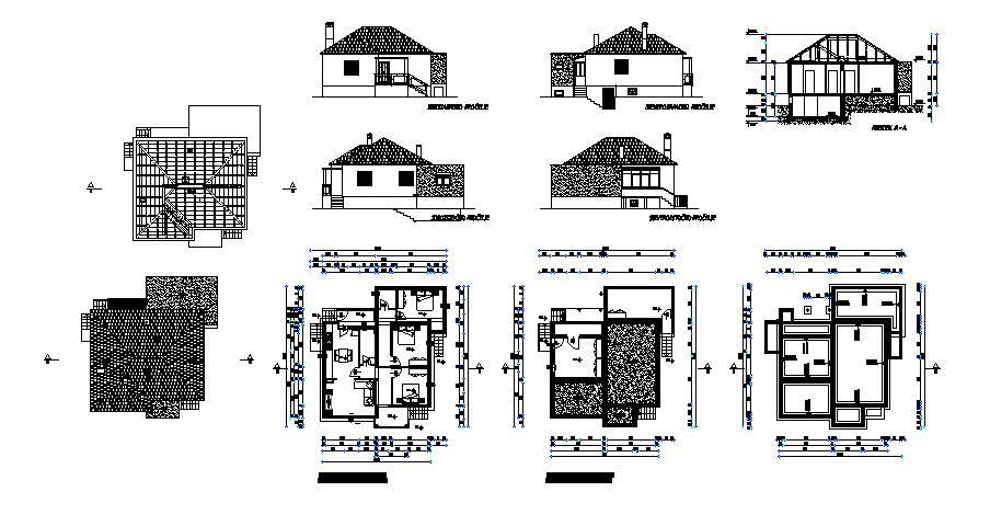 House design plans in AutoCAD file