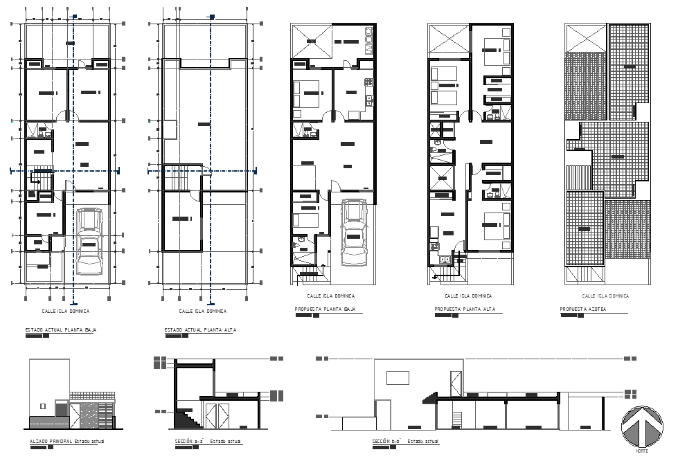 Residential house extension plan autocad file