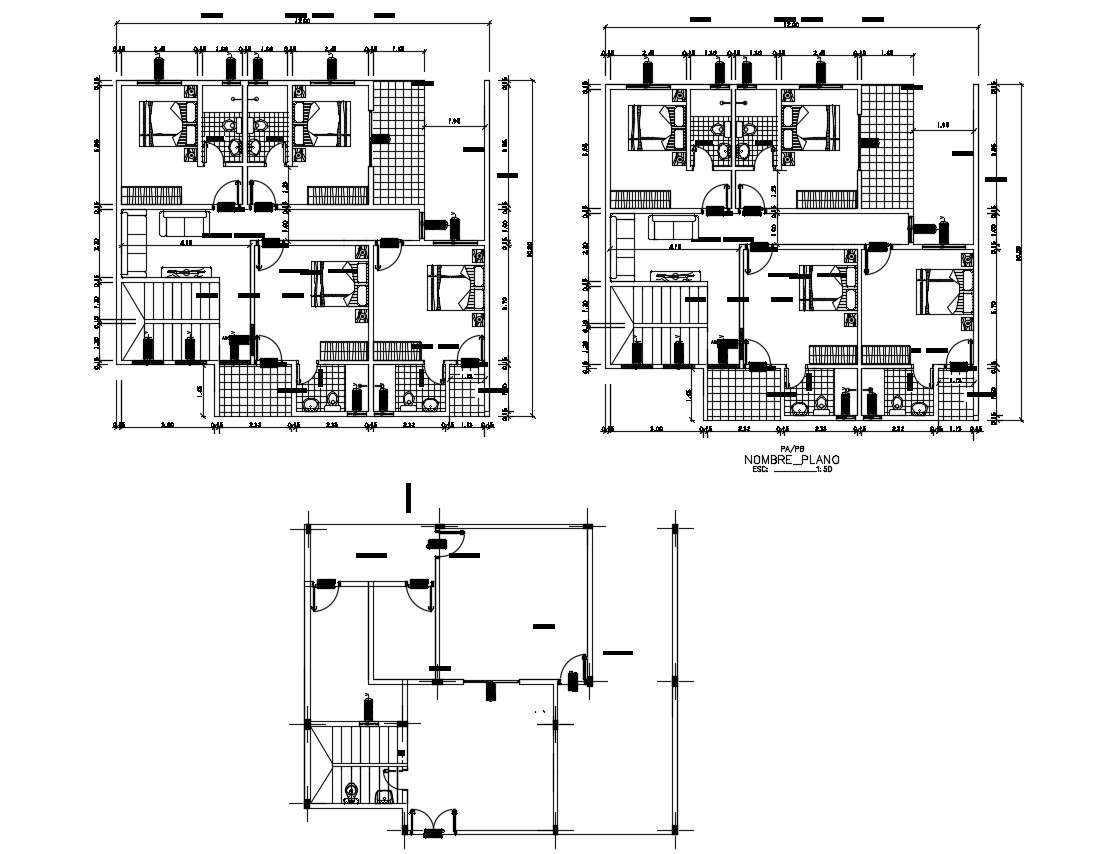 Residential house in autocad