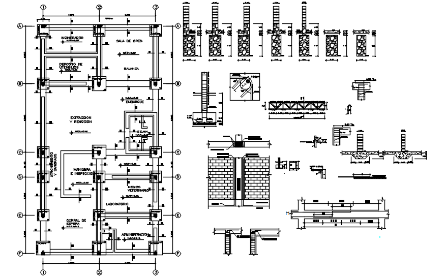 Residential house layout in dwg file