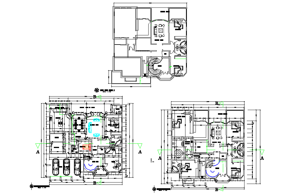 Residential house plan layout file