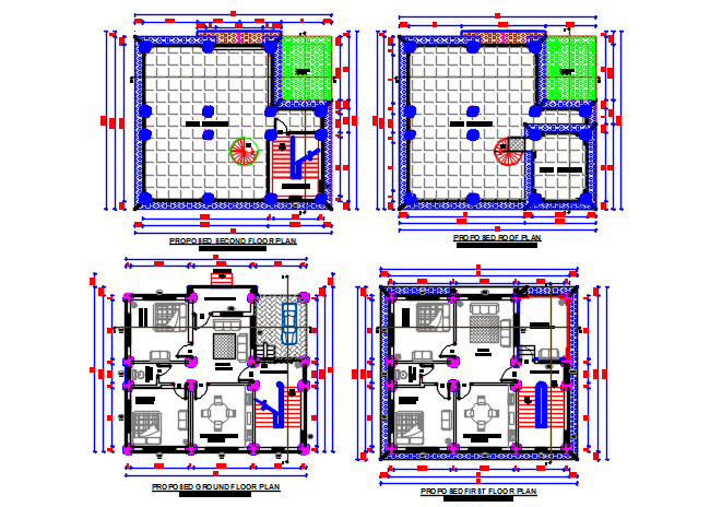 Residential plan detail dwg file