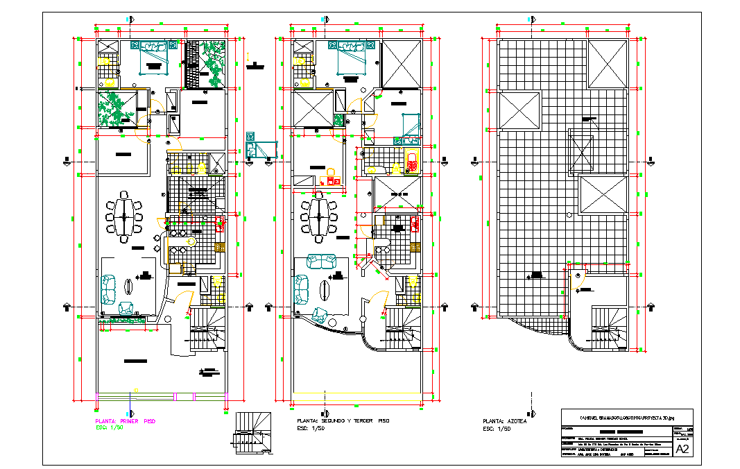 Residential plan view detail dwg file
