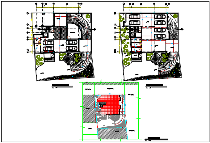 Residential working plan detail dwg file