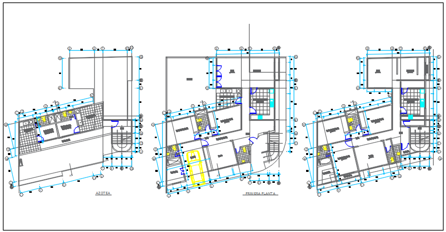 Residential working plan detail dwg file