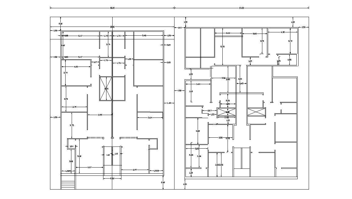 Residential Floor Plan Layout CAD File