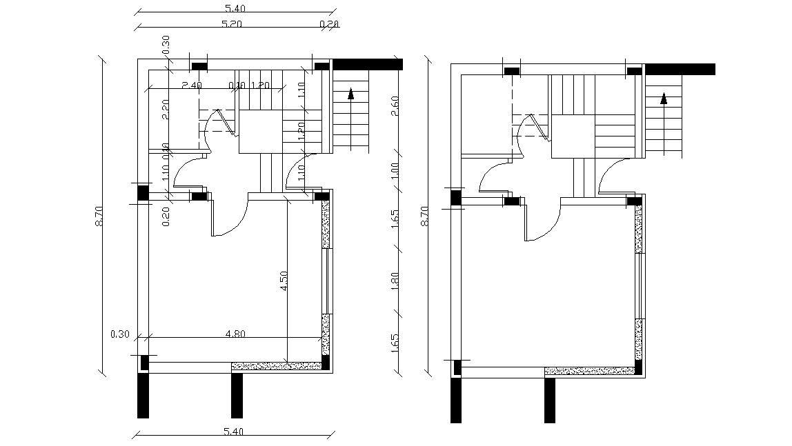 Residential House Floor Plan AutoCAD File 