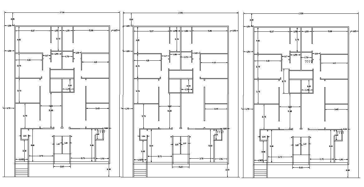 Residential House Floor Plan With Dimension Details