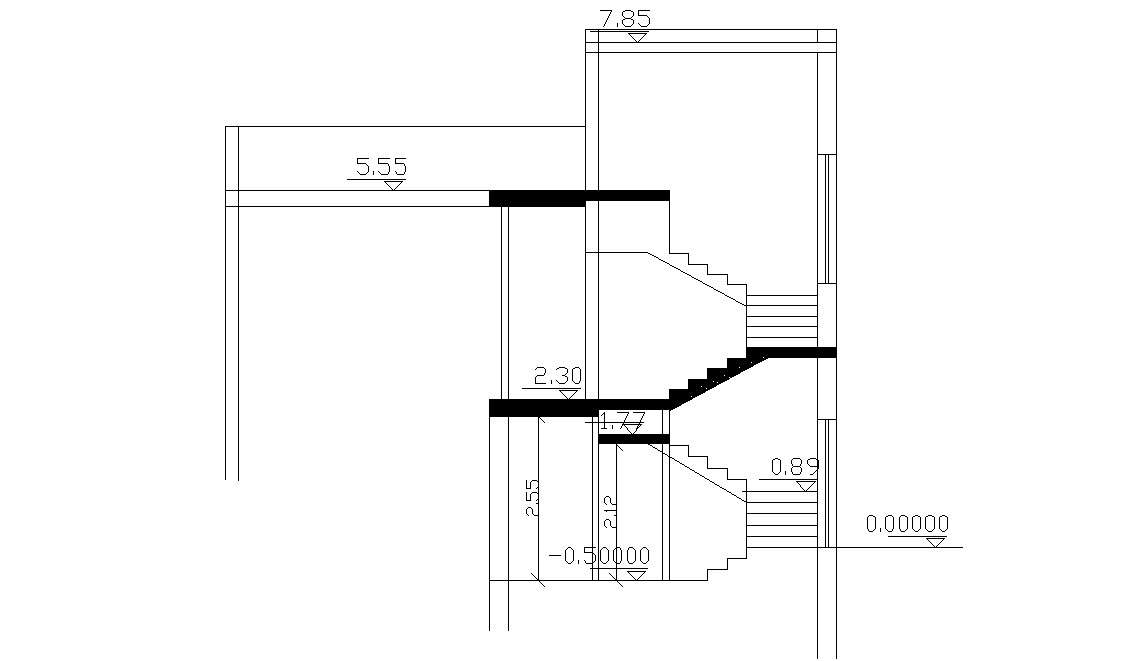 Residential House Section Layout CAD File 
