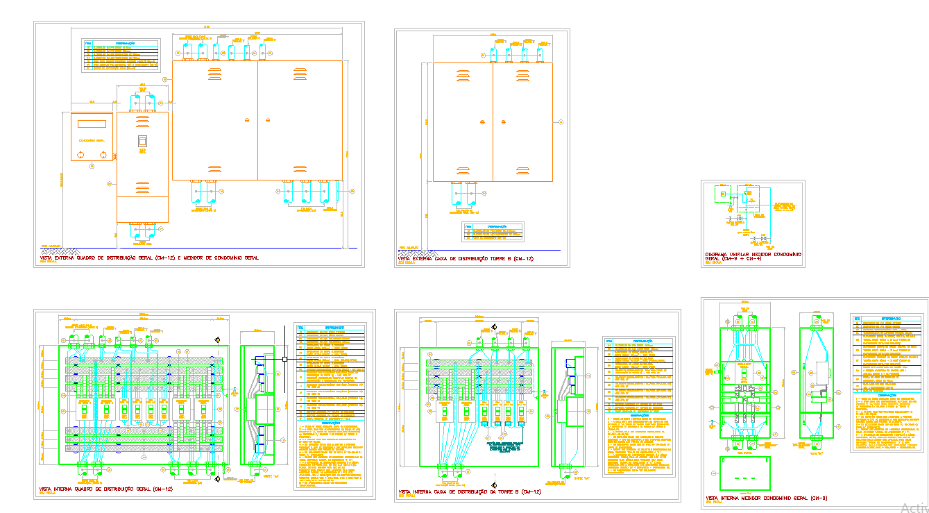  Residential electrical panels  and Metering Layout CAD Drawings