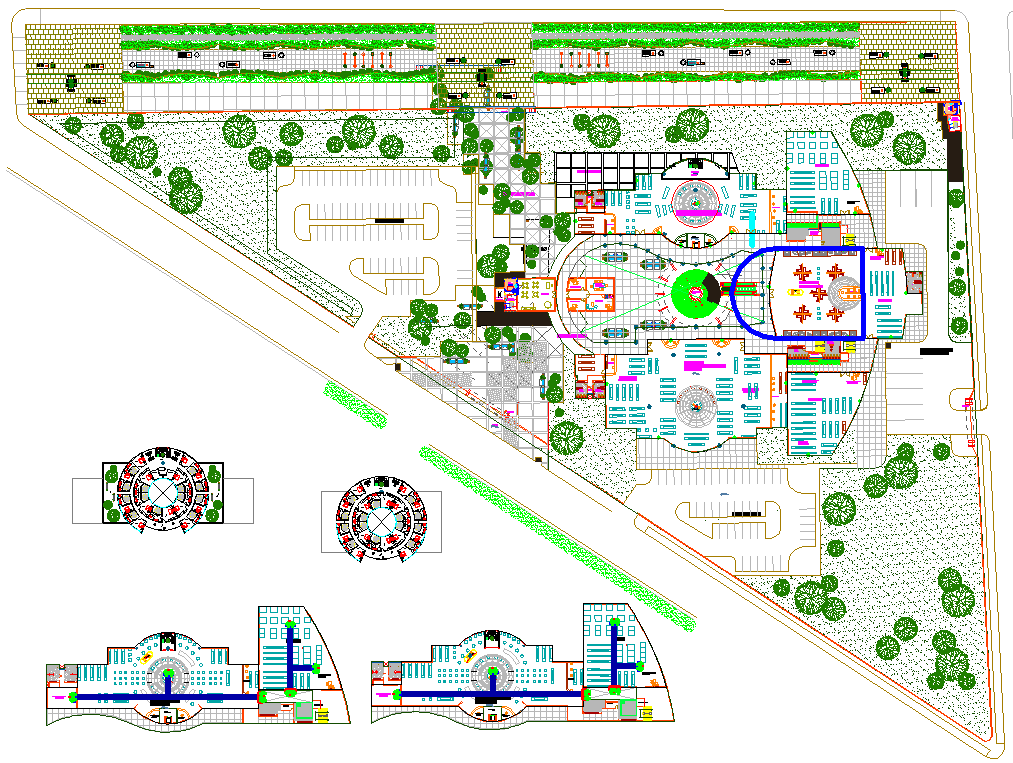 Resort Layout plan autocad file