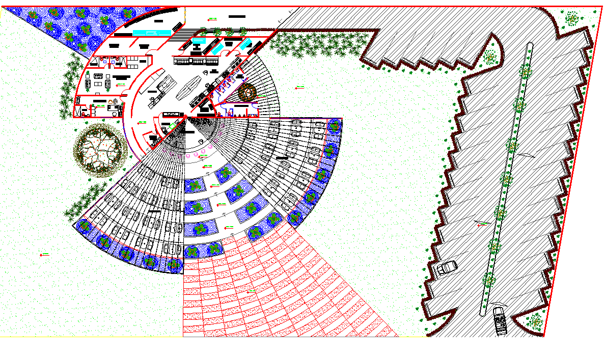 Resort Layout plan dwg file