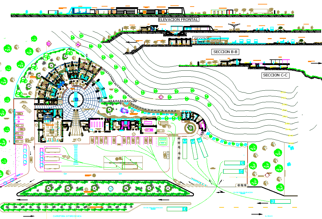 Resort Project detail dwg file