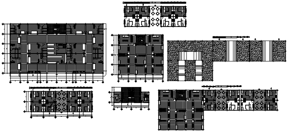 Restaurant Building plan with detail dimension in dwg file