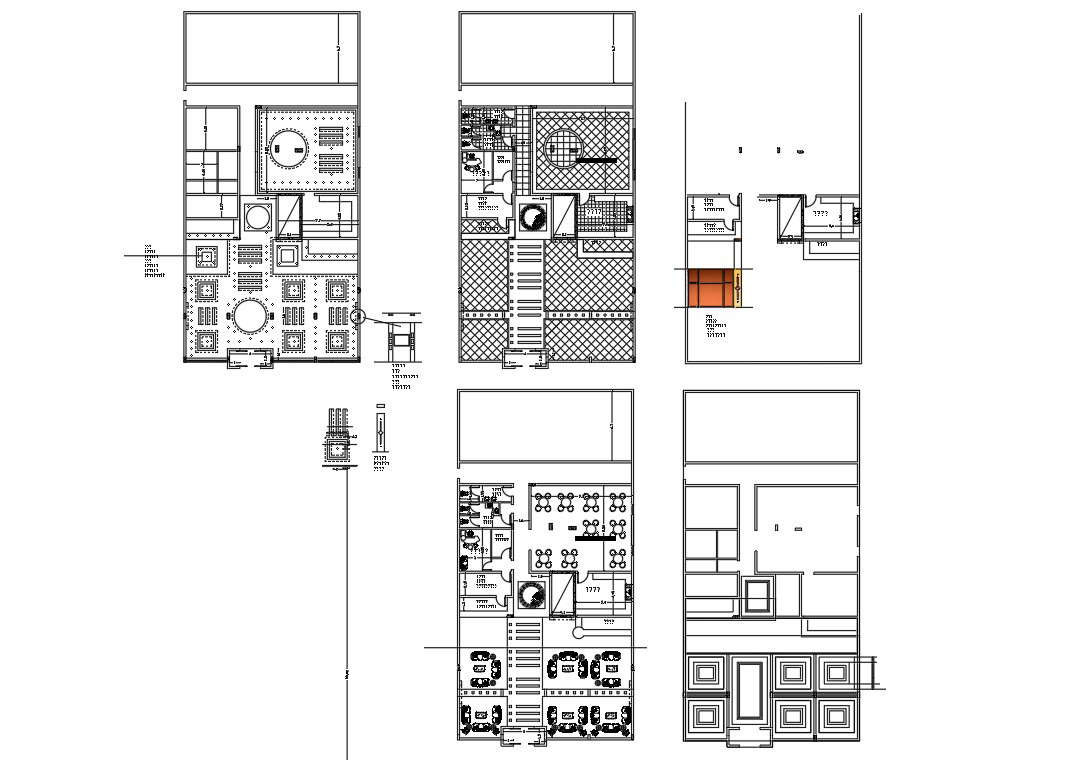 Restaurant Layout Plan With DWG File