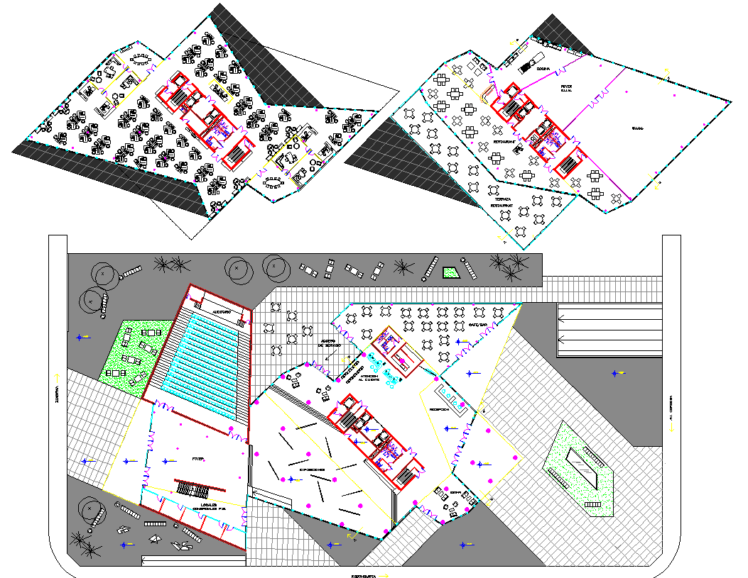 Restaurant Layout Plan dwg file