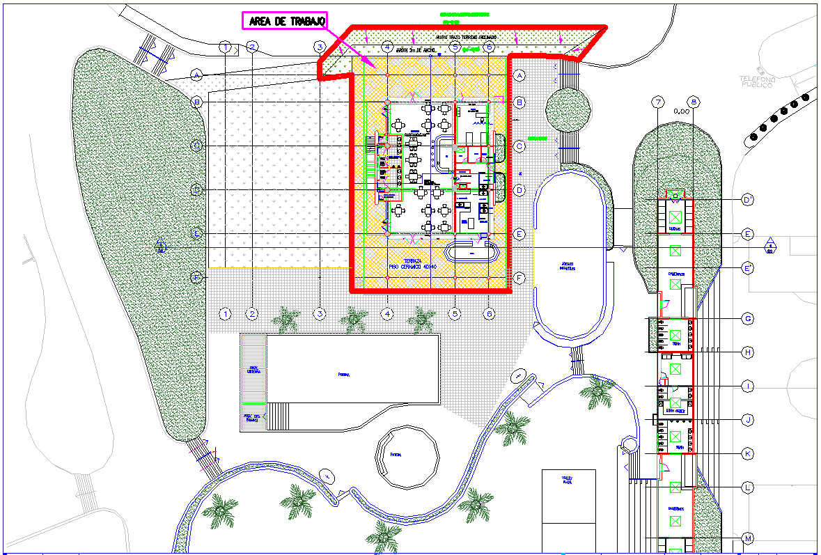 Restaurant Layout plan dwg file