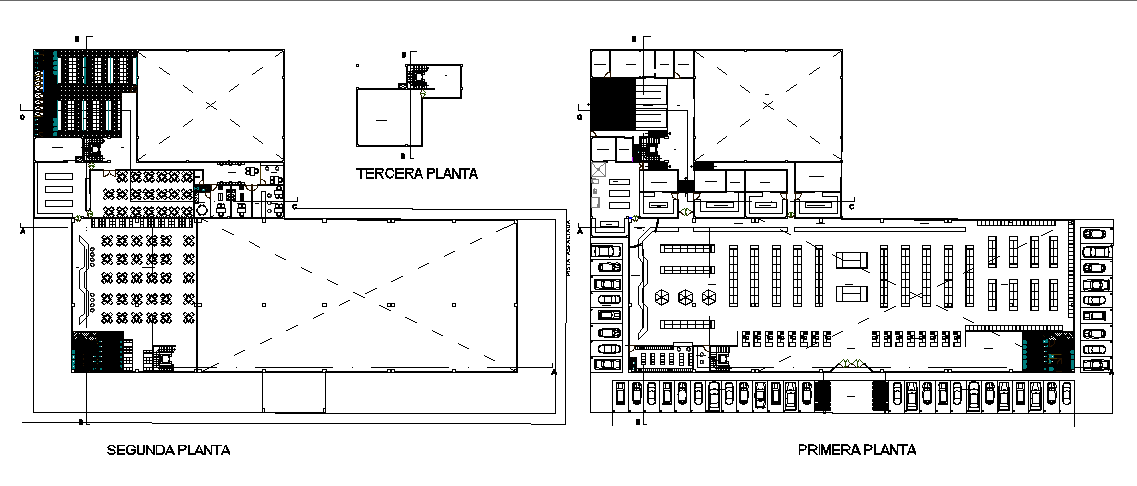 Restaurant architectural plan dwg file