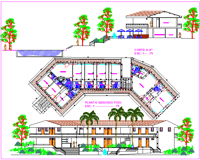 Restaurant design dwg file