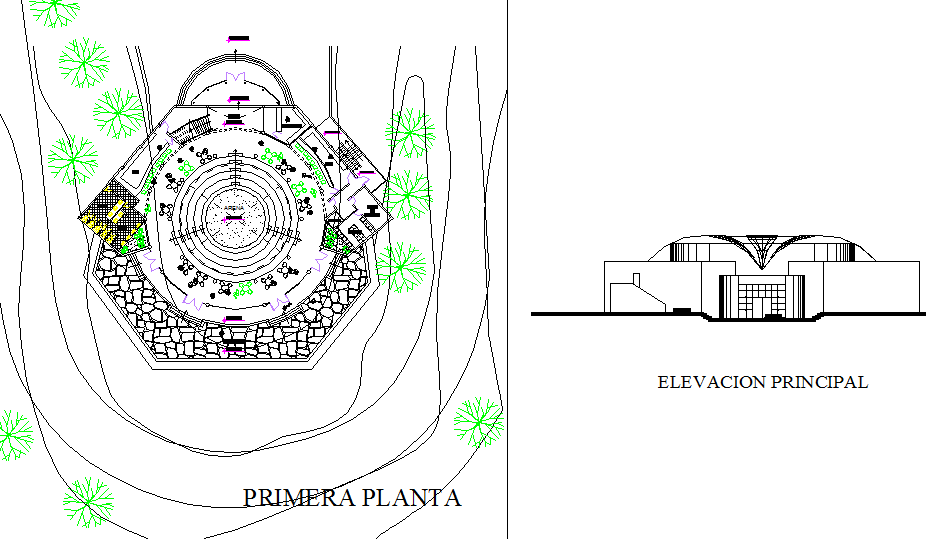 Restaurant drawing dwg file
