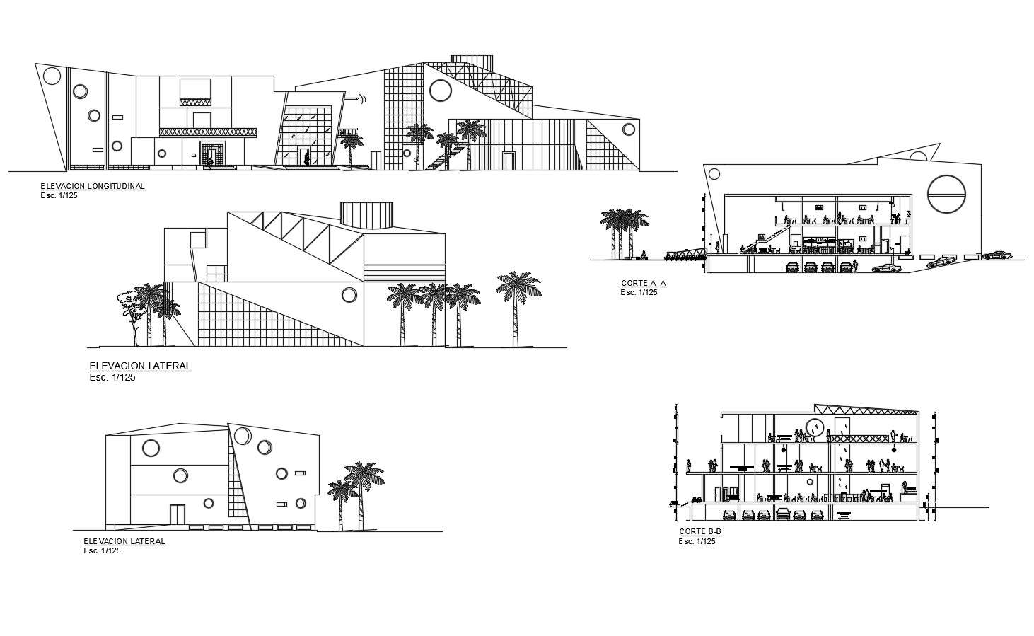 Restaurant elevations in autocad