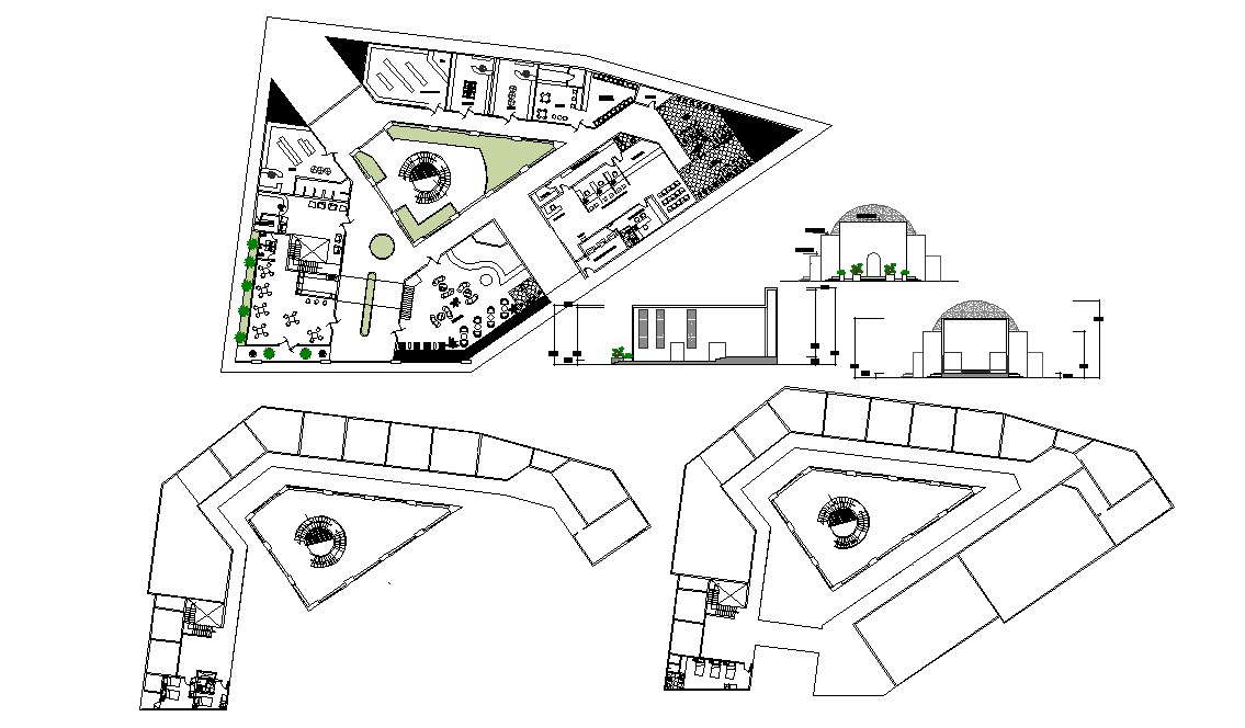 Restaurant layout in dwg file 