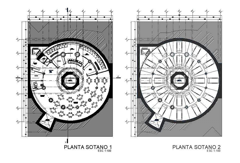 Restaurant Layout Plan AutoCAD Drawing DWG File