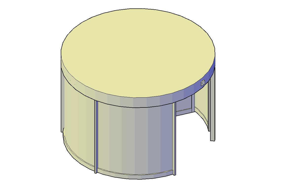 Revolving door plan detail dwg file.