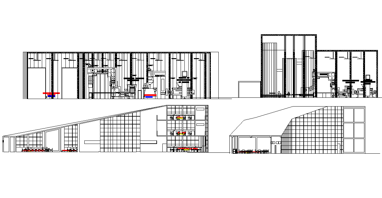 Rice technology center elevation layout dwg file