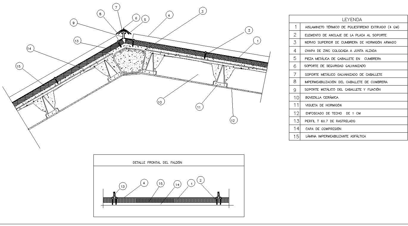 Ridge cad drawing and detail