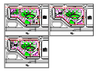 River front Boulevard general landscaping layout design drawing