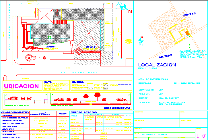 Road map detailing and table details dwg file