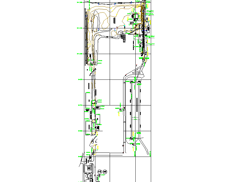 Rock phosphate industry topographical map detail dwg file