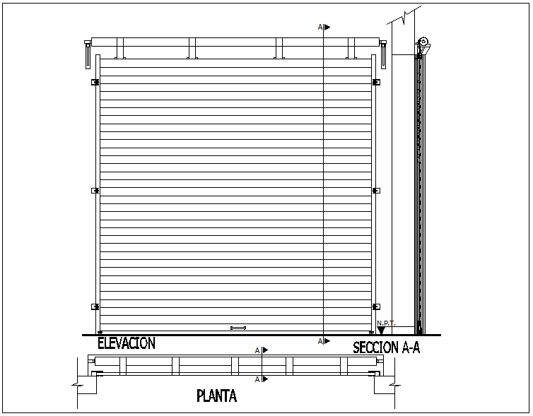 Roll up door design view